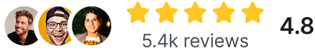 4.8 rating from 5.4k reviews